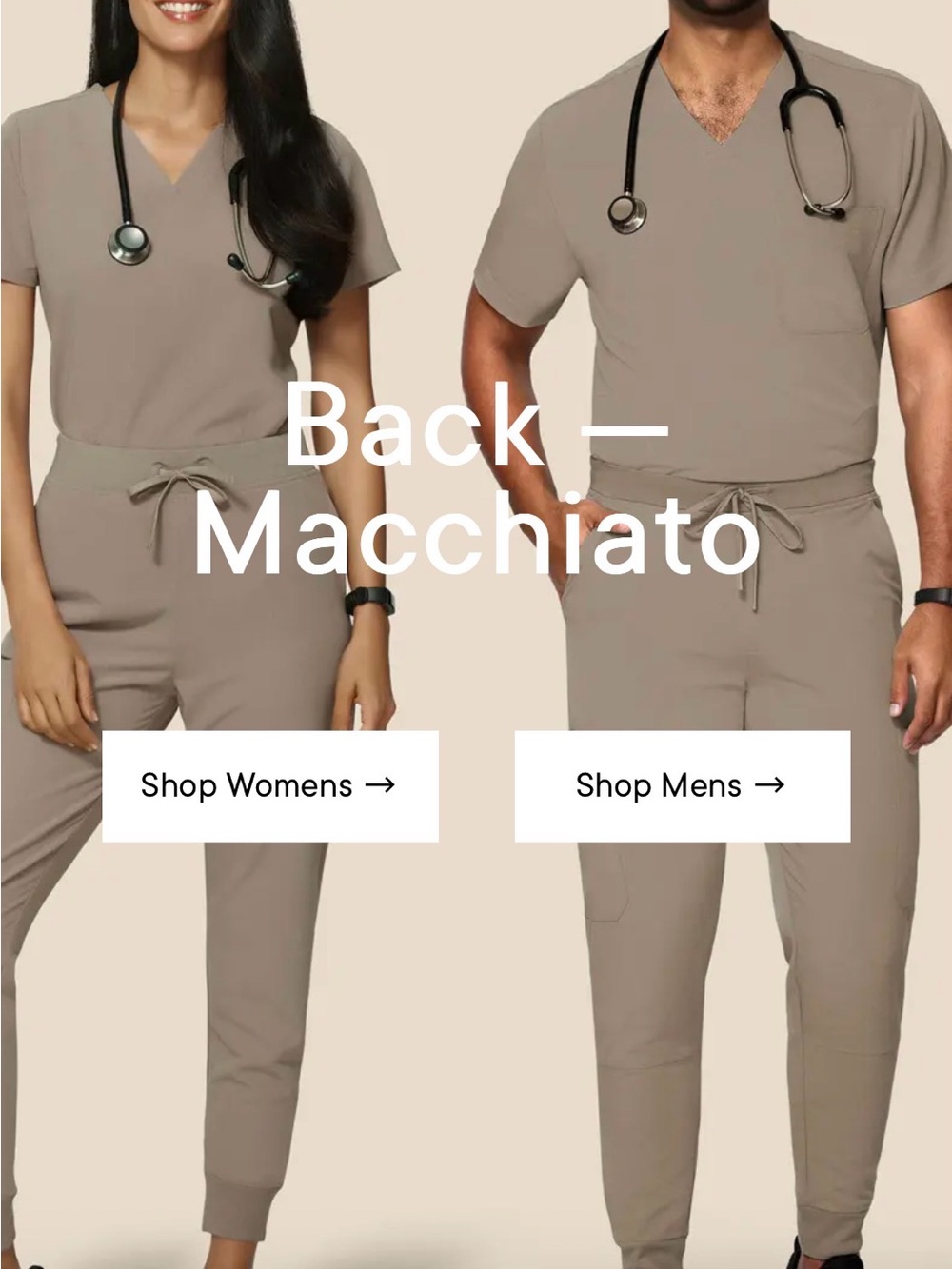 Mandala Women’s Macchiato Scrub Sets (2) Includes 2 Style Tops & 2 Style Pants